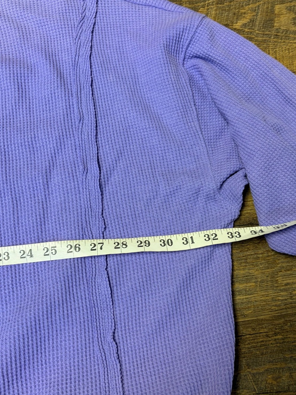 American Eagle Oversized Big Hug Waffle Crew Neck Sweatshirt Women’s XL Purple - Picture 5 of 11